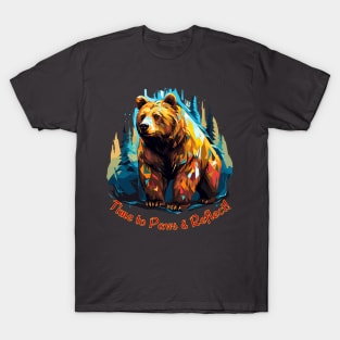 Bear Quote Tee - Low Poly Wildlife Bear Design with Quote T-Shirt